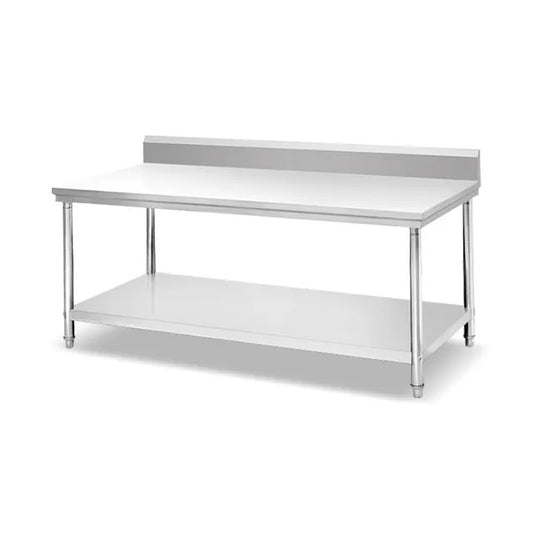Restaurant Equipment Industry Stainless Steel 2layers Work Bench Working Tables Prep Work Table Factory